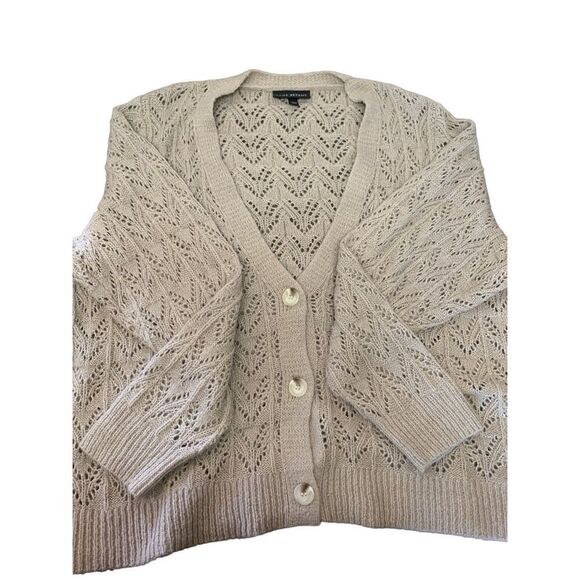 Lane Bryant Tan Cardigan Sz 26/28 Winter Fall - Picture 4 of 7